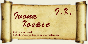 Ivona Košpić vizit kartica